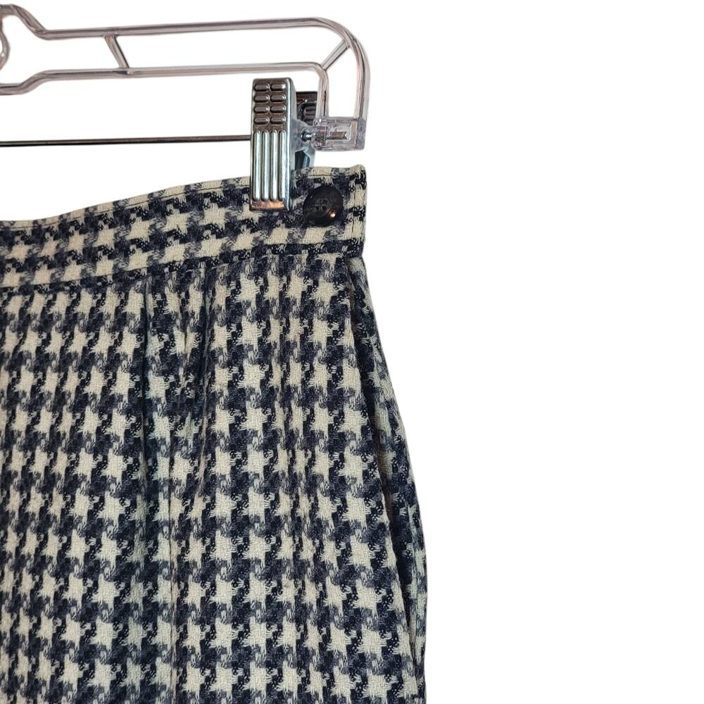 Pendleton Wool Houndstooth Pencil Midi Skirt Blac… - image 4